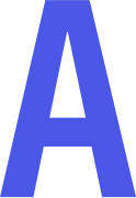 Letter A icon.