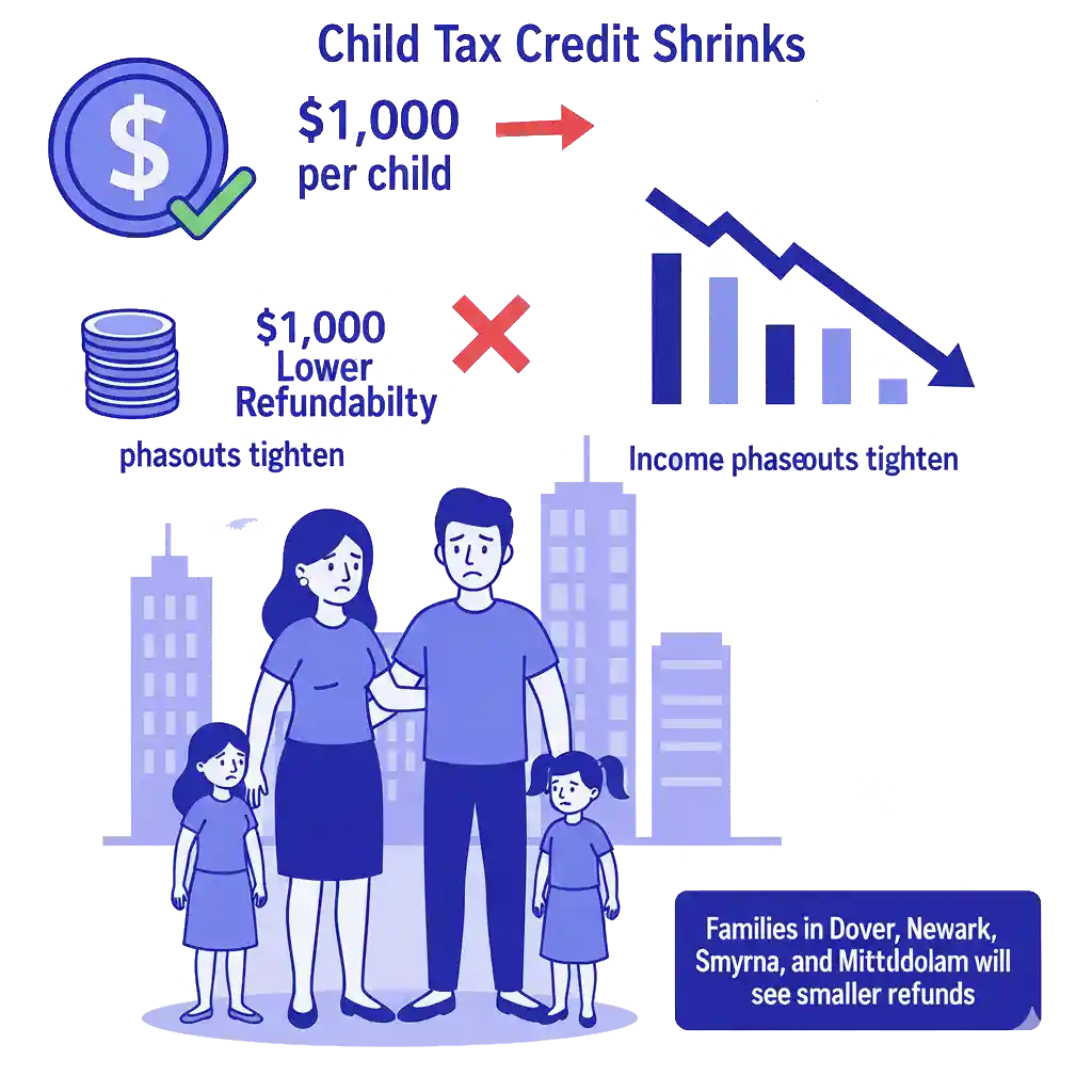 Child Tax Credit Shrinks