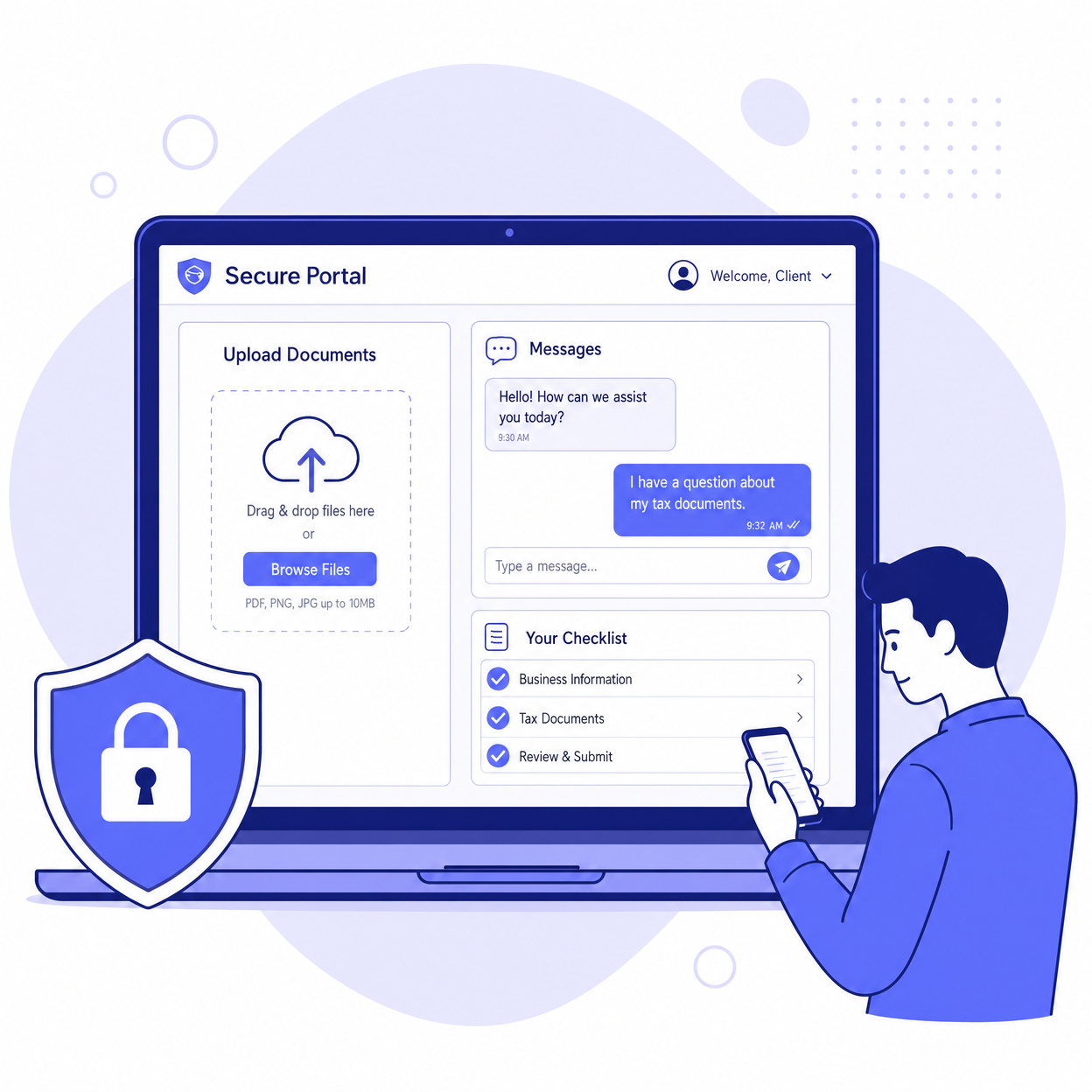 Collaborate securely on the Uncle Kam platform