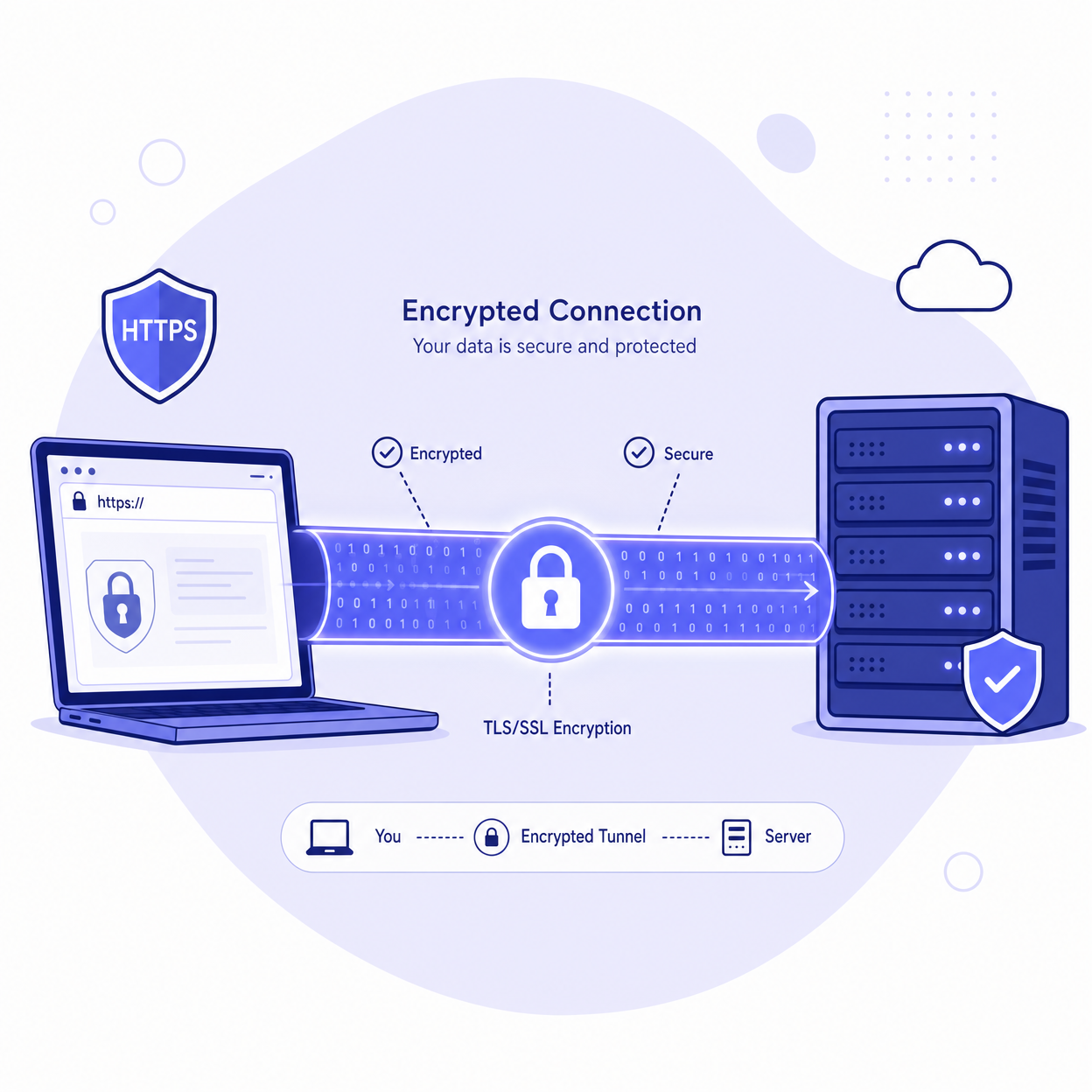Data encryption in transit and at rest