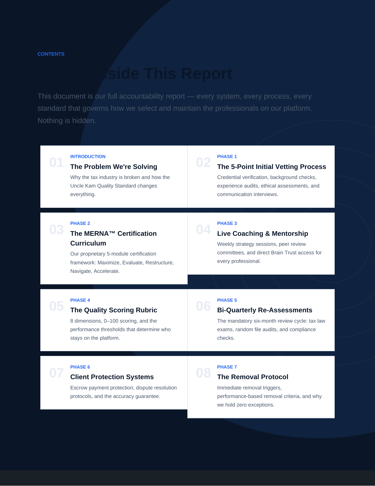 Table of Contents