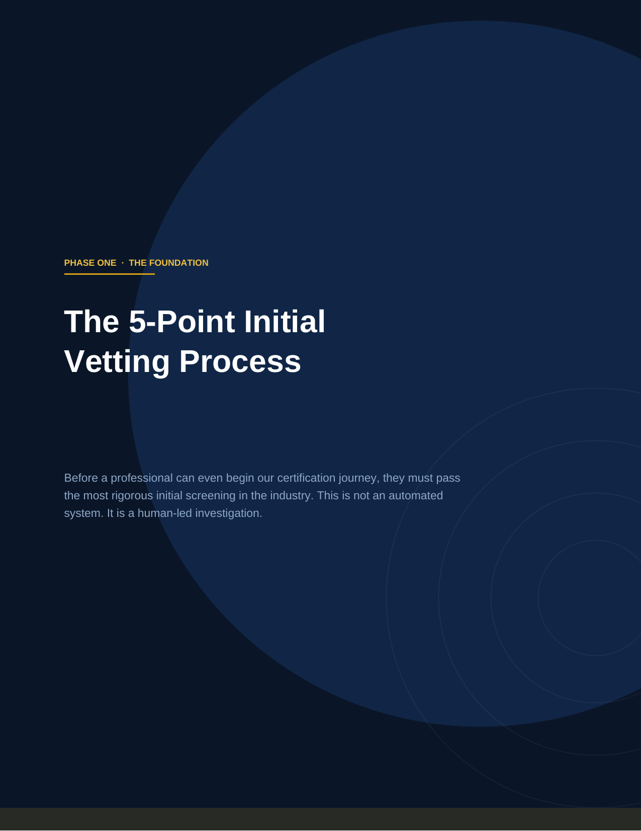 Phase 1 Vetting